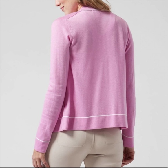Athleta Lightweight Cardigan Sweater Quartz Pink. - Picture 2 of 8